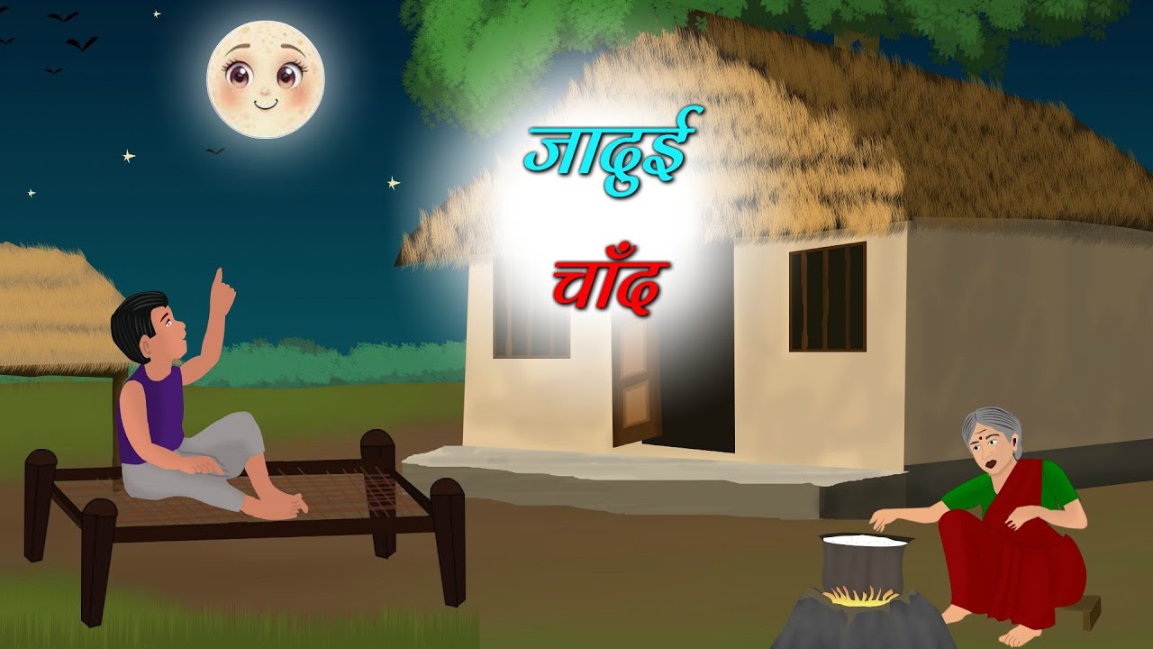 जादुई चाँद | Magical moon | Jadui chand | Hindi kahani | Cartoon story | Bedtime story