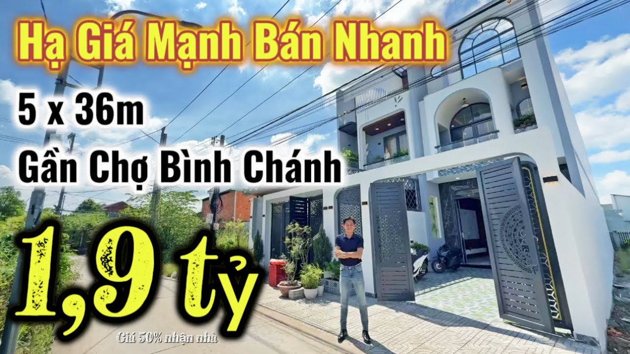 🔥 NHÀ HIỆN ĐẠI GIẢM GIÁ MẠNH – BÁN NHANH GẦN CHỢ BÌNH CHÁNH | Mặt tiền kinh doanh buôn bán