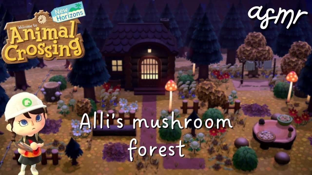 asmr 🍄 animal crossing new horizons | designing a mushroom forest!