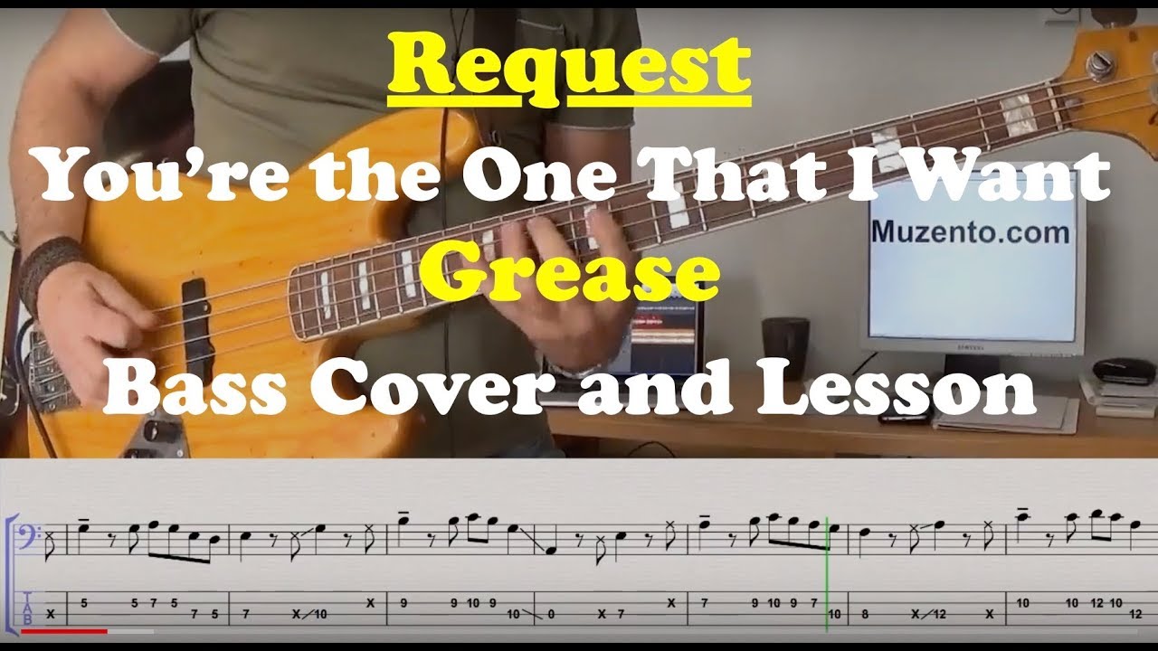You're the One that I Want - Grease - Bass Cover and Lesson - Request