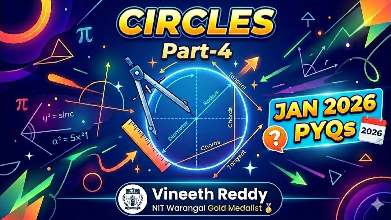 Circles JEE MAINS Jan 2026 PYQs Solved | Part-4
