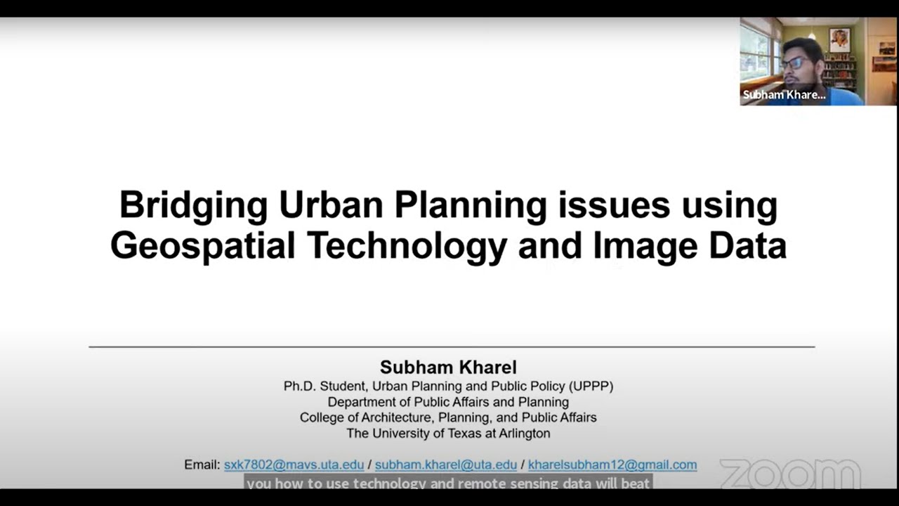 Bridging Urban Planning Issues Using Geospatial Technology and Image Data