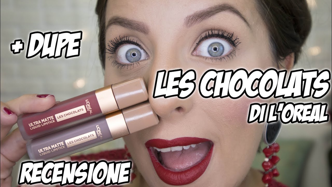 RECENSIONE rossetti  LES CHOCOLATS  di L'Oreal + DUPE!!! | Simona Nappi MUA
