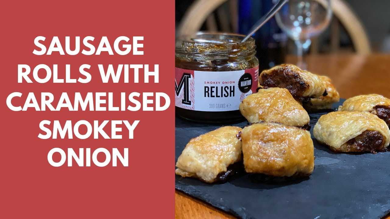 Homemade Sausage Rolls | Made with a smokey onion relish | Perfect for Christmas and parties