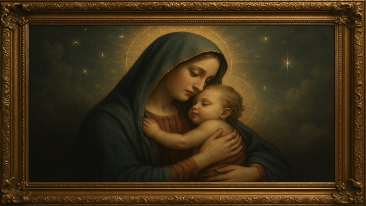 Sacred Heart of Mary | Gold Frame TV Art | Art Screensaver for TV | 1 Scene- 2 Hrs #wallart #artwork