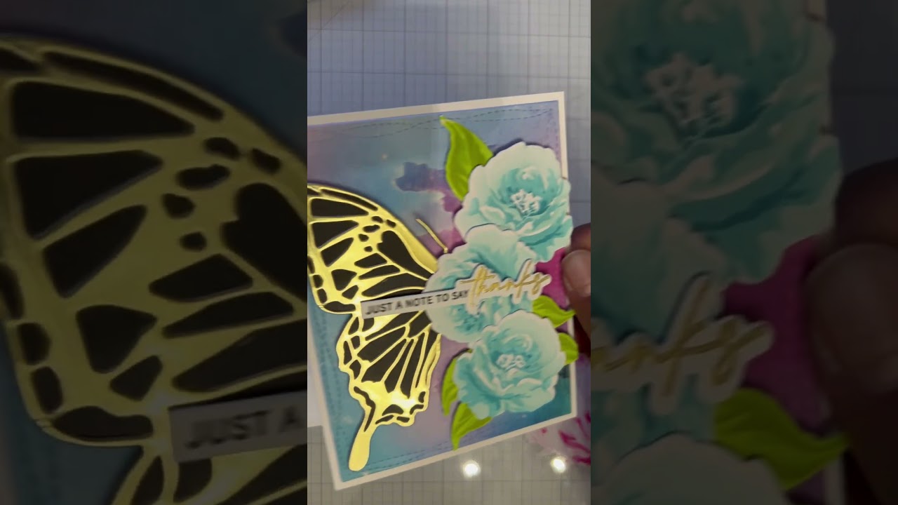 Butterfly Thank You Card -The Ton Stamps #cardmaker #diy #cardmaking #craftaddict #butterfly #cards