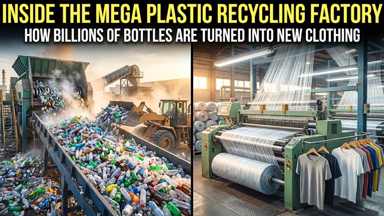 Inside the Mega Plastic Recycling Factory – How Billions of Bottles Are Turned Into New Clothing