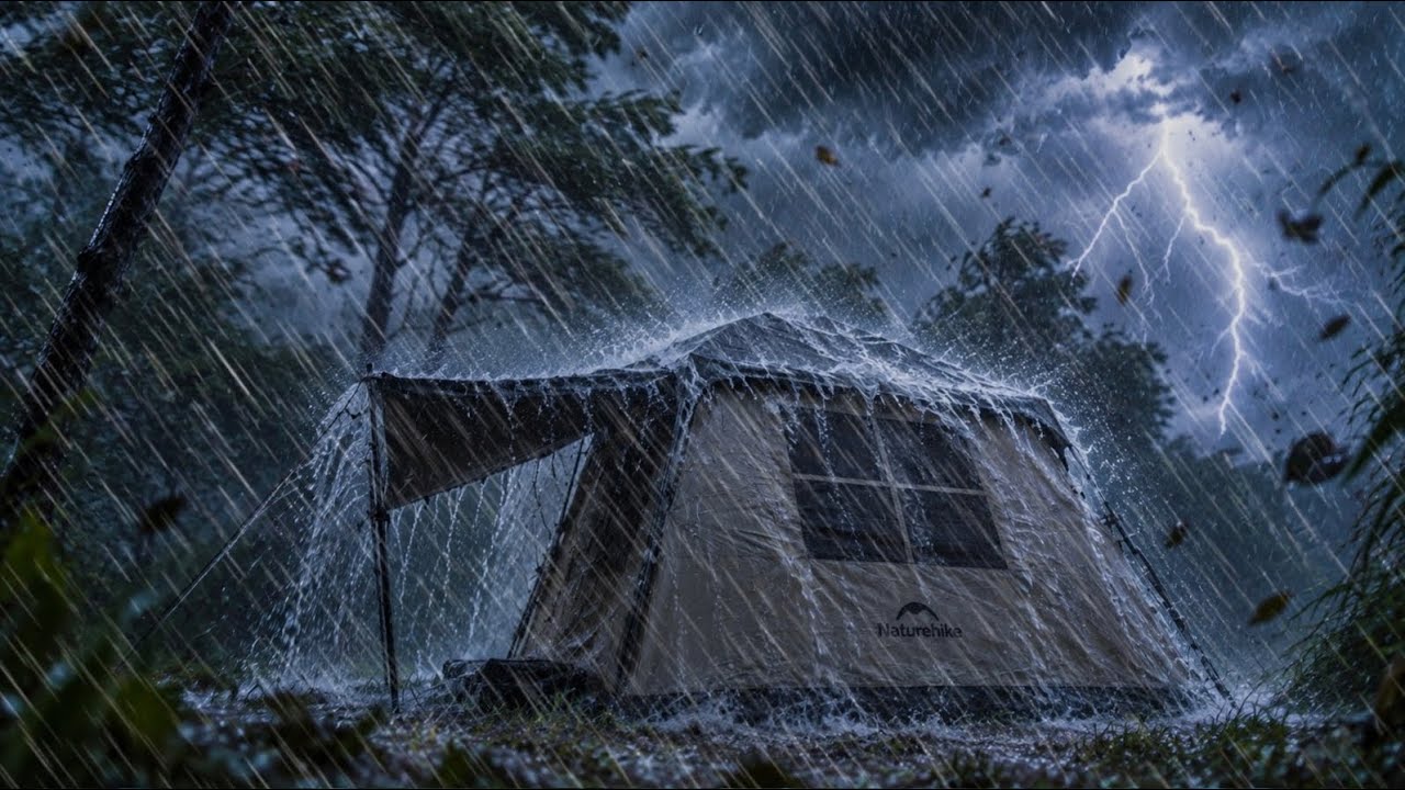 HEAVY RAIN ALL NIGHT 🌧️ CAMPING IN THE HEAVY RAIN FOREST || RELAXING CAMPING RAIN &ndash; ASMR RAIN SOUNDS