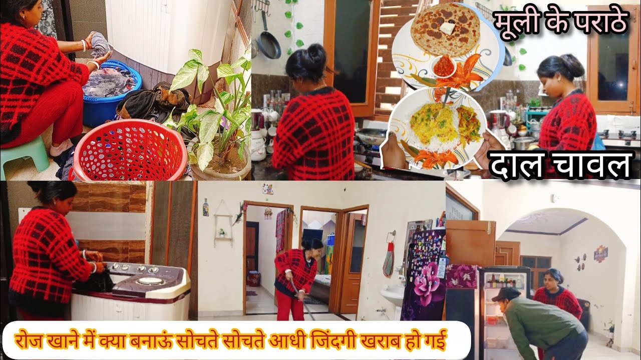 रोज खाने में क्या बनाऊं सोचते सोचते आधी जिंदगी खराब हो गई 🥴 मूली के पराठे full recipe 🌯🌯 