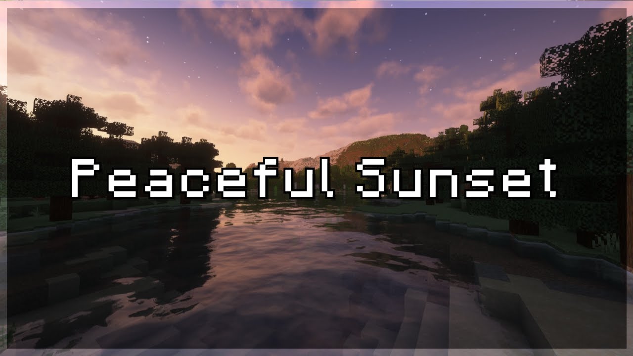 peaceful sunset (relaxing minecraft music for 3 hours)