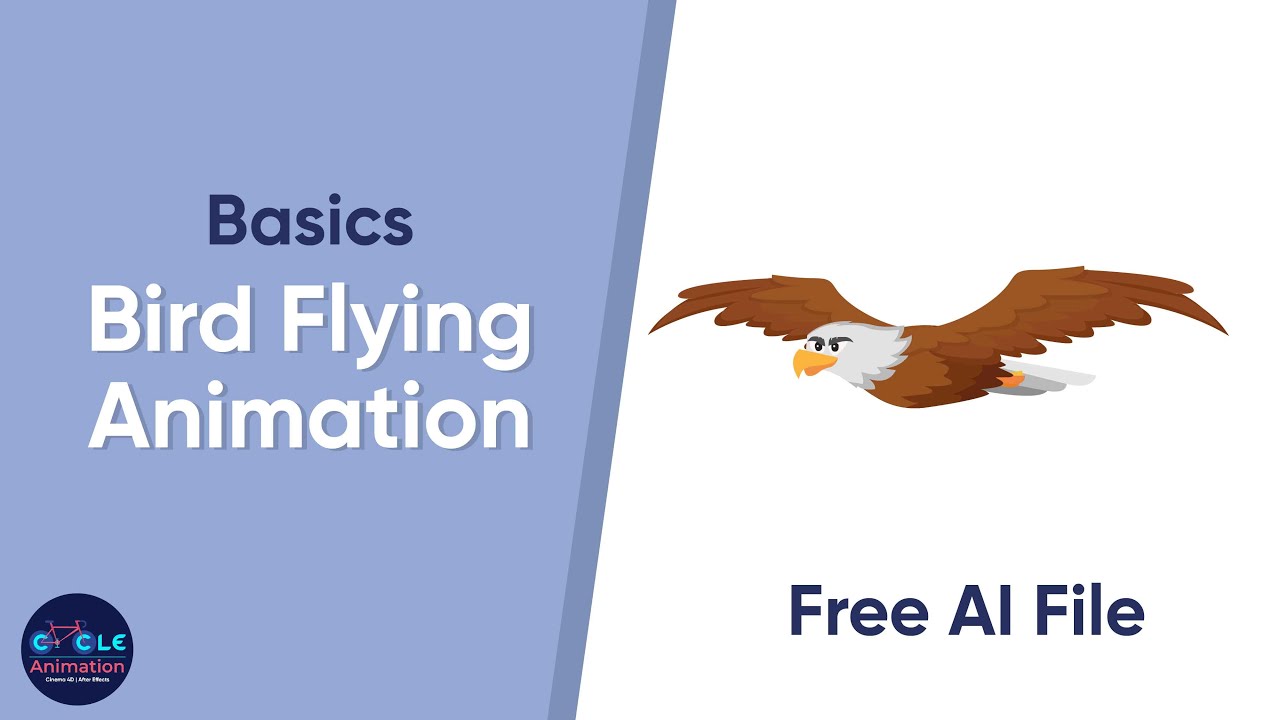 Bird Flying Animation using After Effects Tutorial by cycle animation