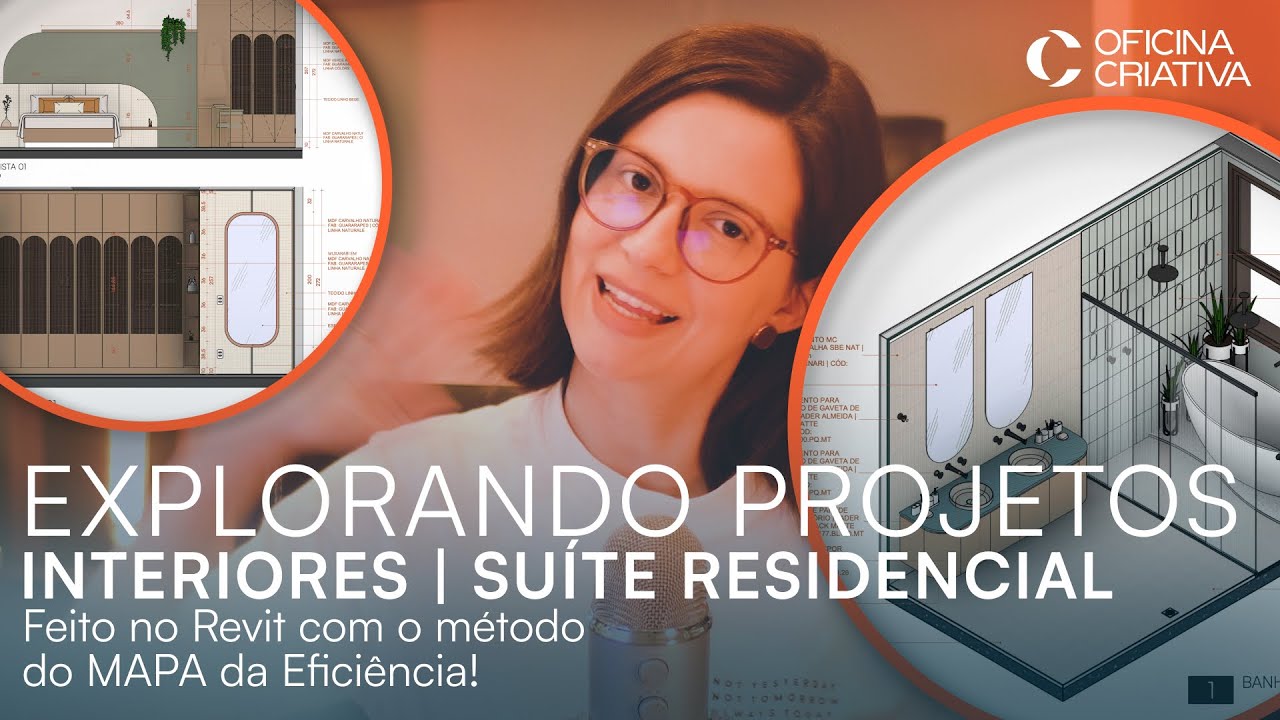 EXPLORANDO PROJETOS de Interiores no Revit - SUÍTE RESIDENCIAL