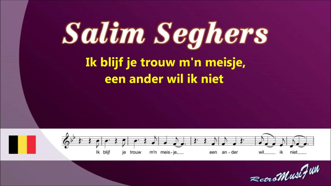Salim Seghers - Zonder jou kan ik niet leven - Karaoke