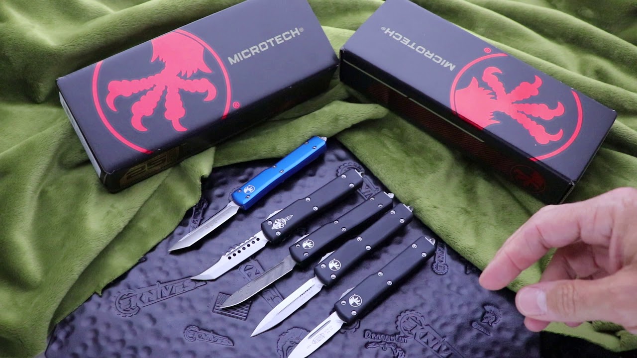 The Microtech UTX-70 OTF Automatic Switchblade Knife