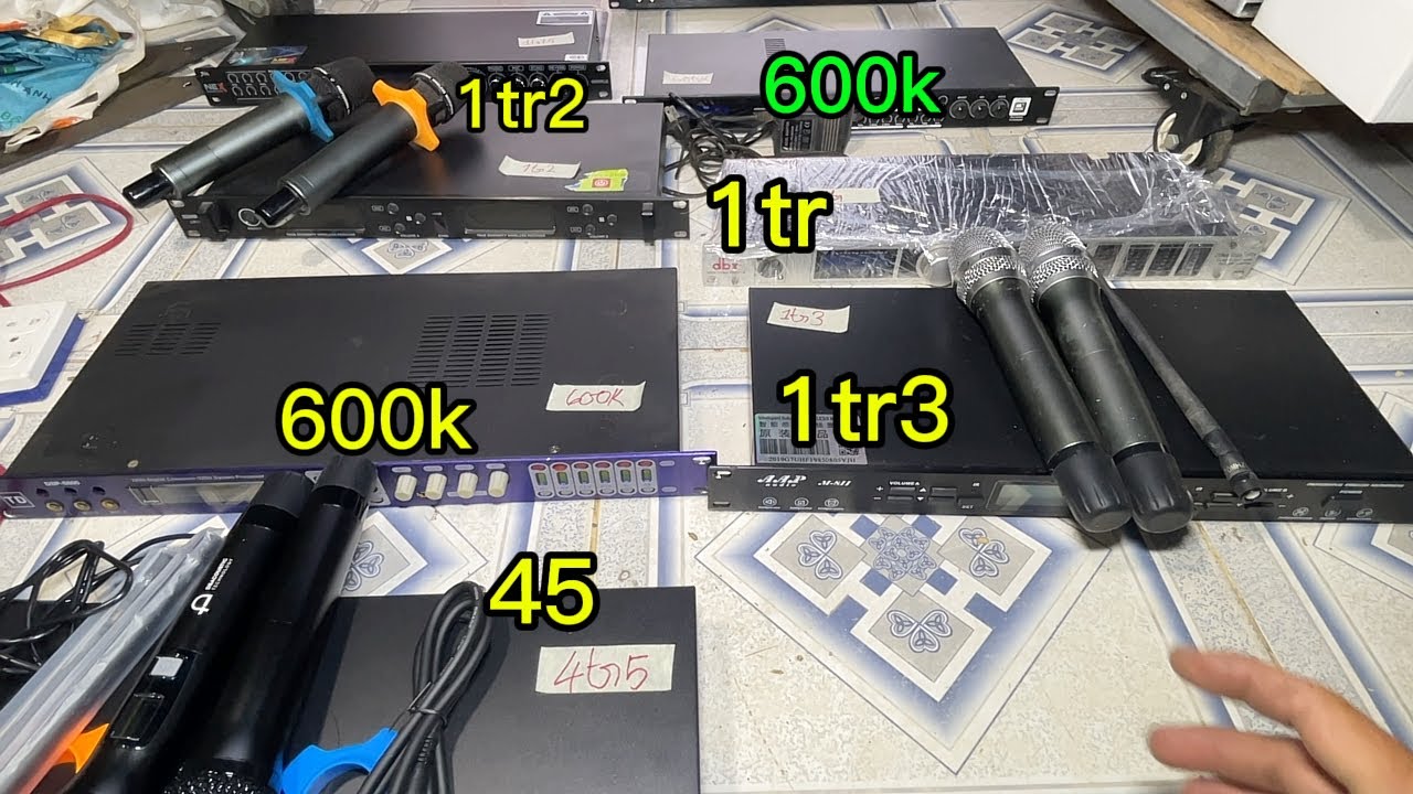 Thanh lý vàng Mic 600k và 800k qua sử dụng và và thiết bị mới 1 tr loa men công xuất còn nhiều thiết