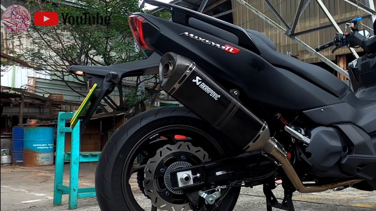 SYM MAXSYM TL 500 AKRAPOVIC SOUND AND TEST RIDE
