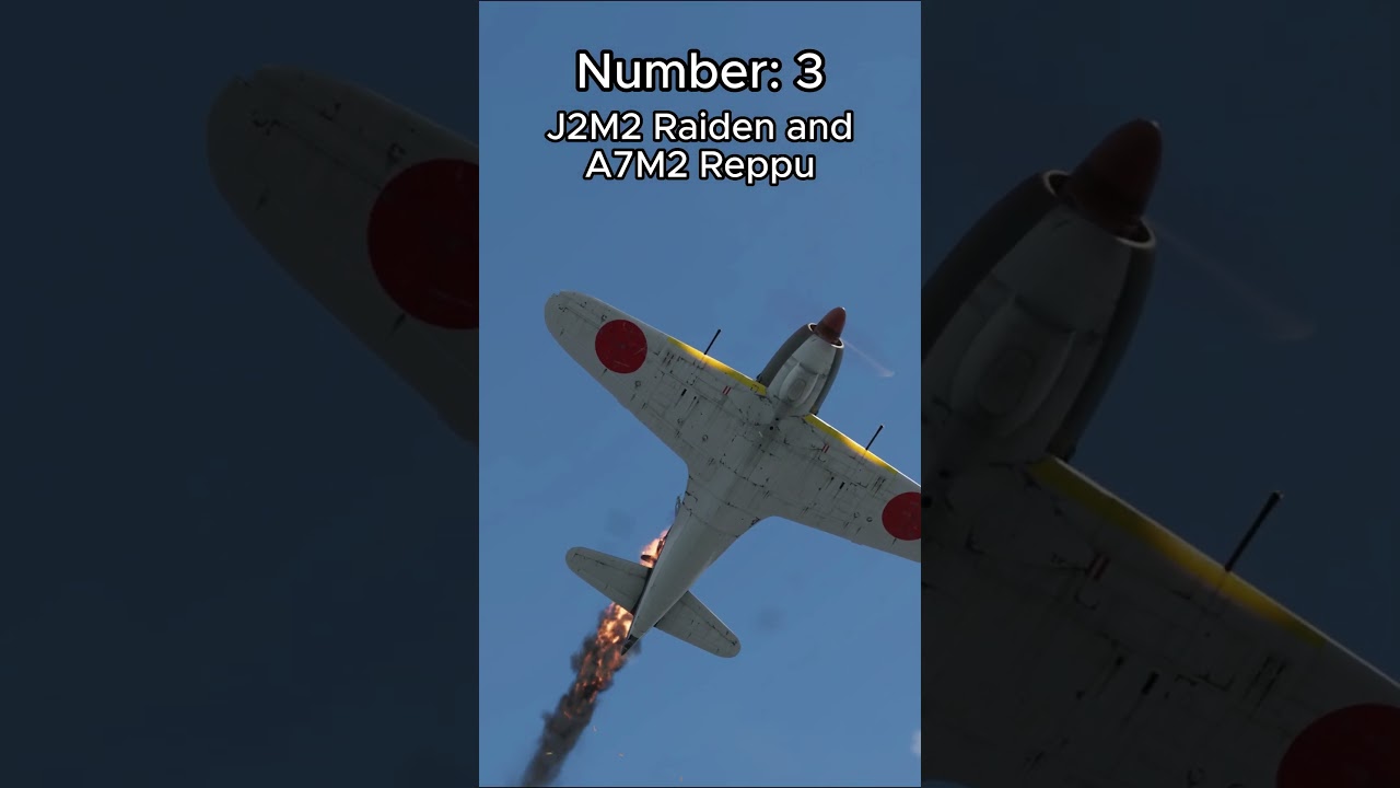 Top 5 Best Japanese Fighters in War Thunder #shorts #warthunder