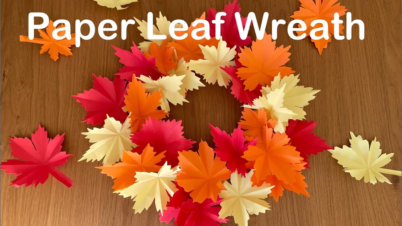 🍁 DIY Autumn Maple Leaf Wreath | Easy Fall Paper Craft