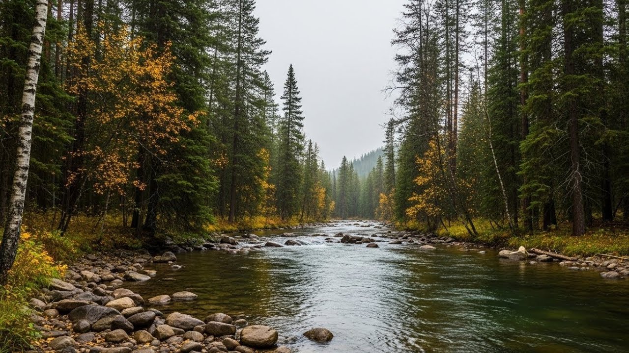 River Flow Through Forest 🌲🌊 Peaceful Soundscape for Sleep and Inner Peace #2872