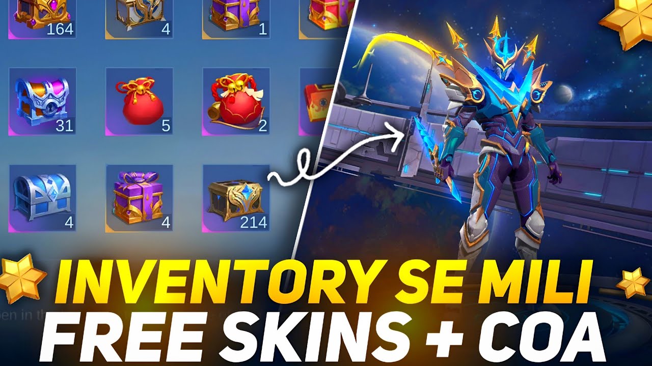 (हिंदी) Inventory Se Mili Gyi Free Skins & COA | Moba Legends 5v5  | Vrin Official 
