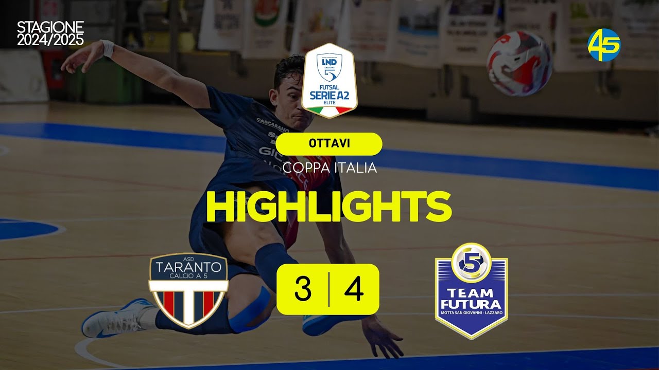 Taranto-Polisportiva Futura 3-4 | HIGHLIGHTS | Coppa Italia Serie A2 Élite 2024-25