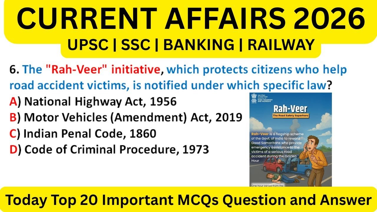 Current Affairs 2026 MCQ | UPSC | SSC | RRB NTPC | Other Competitive Exams | UPSC mock test