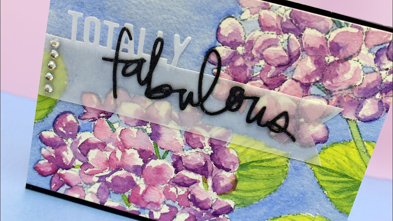 Watercoloring with Thirsty Brushes (Mondo Hydrangea)