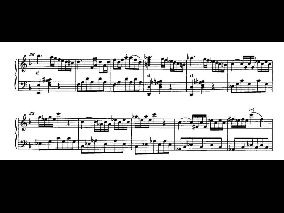 Mozart. Sonata para piano nº 12 en Fa M. Kv 332 I-Allegro Partitura y Audición