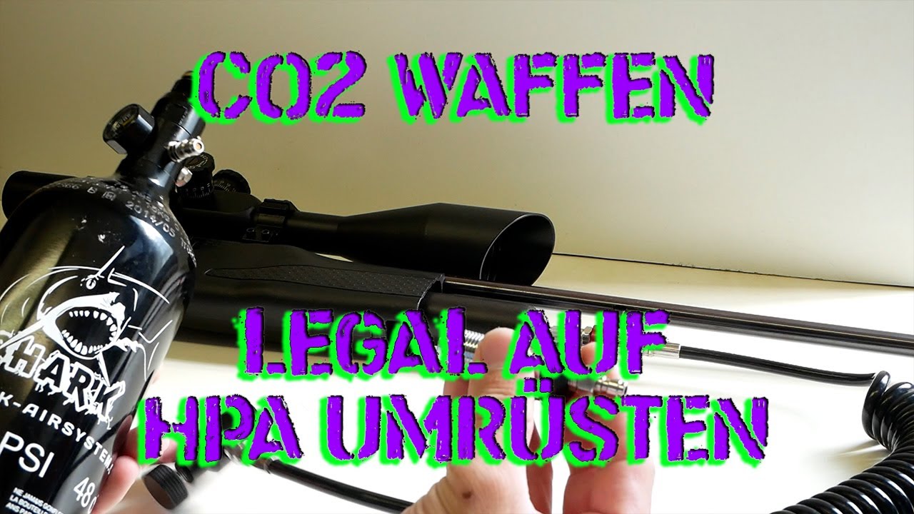 Co2 Waffen legal auf Pressluft umrüsten! Mini Pressluftflasche zum mitnehmen + HPA-Reg reparieren
