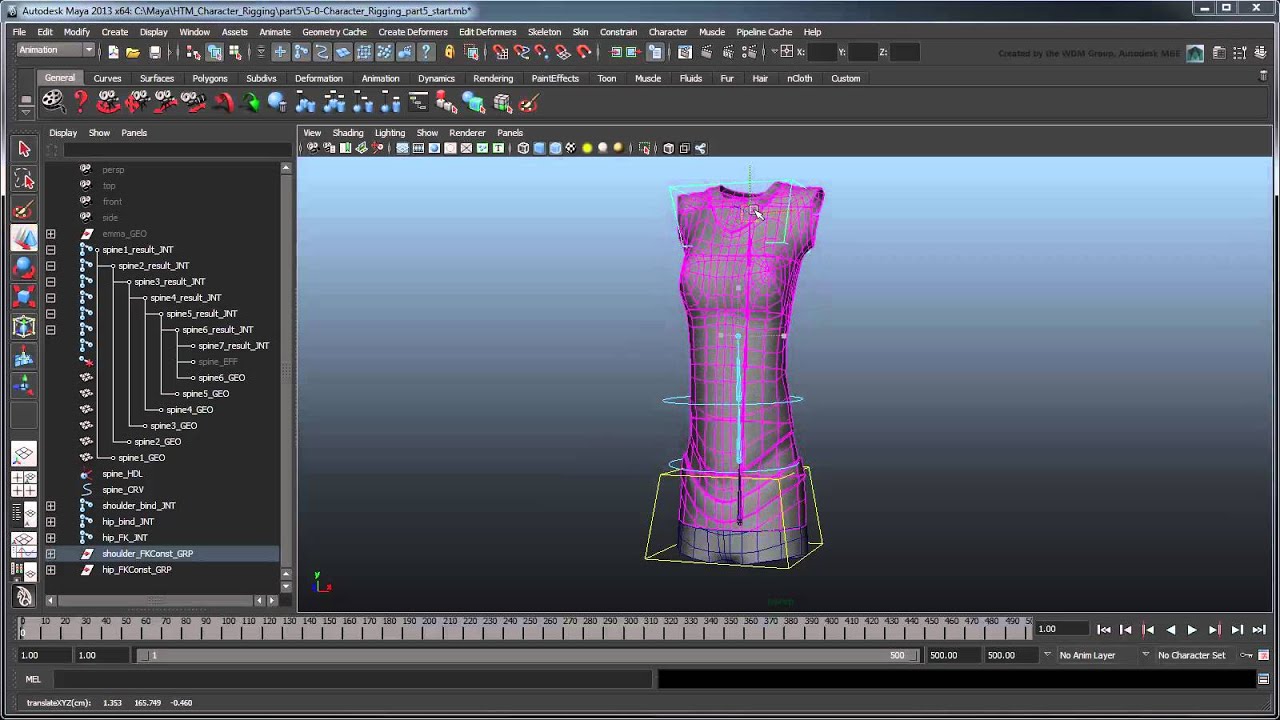 Creating a Character Rig - Part 5: Torso squash and stretch (Advanced)