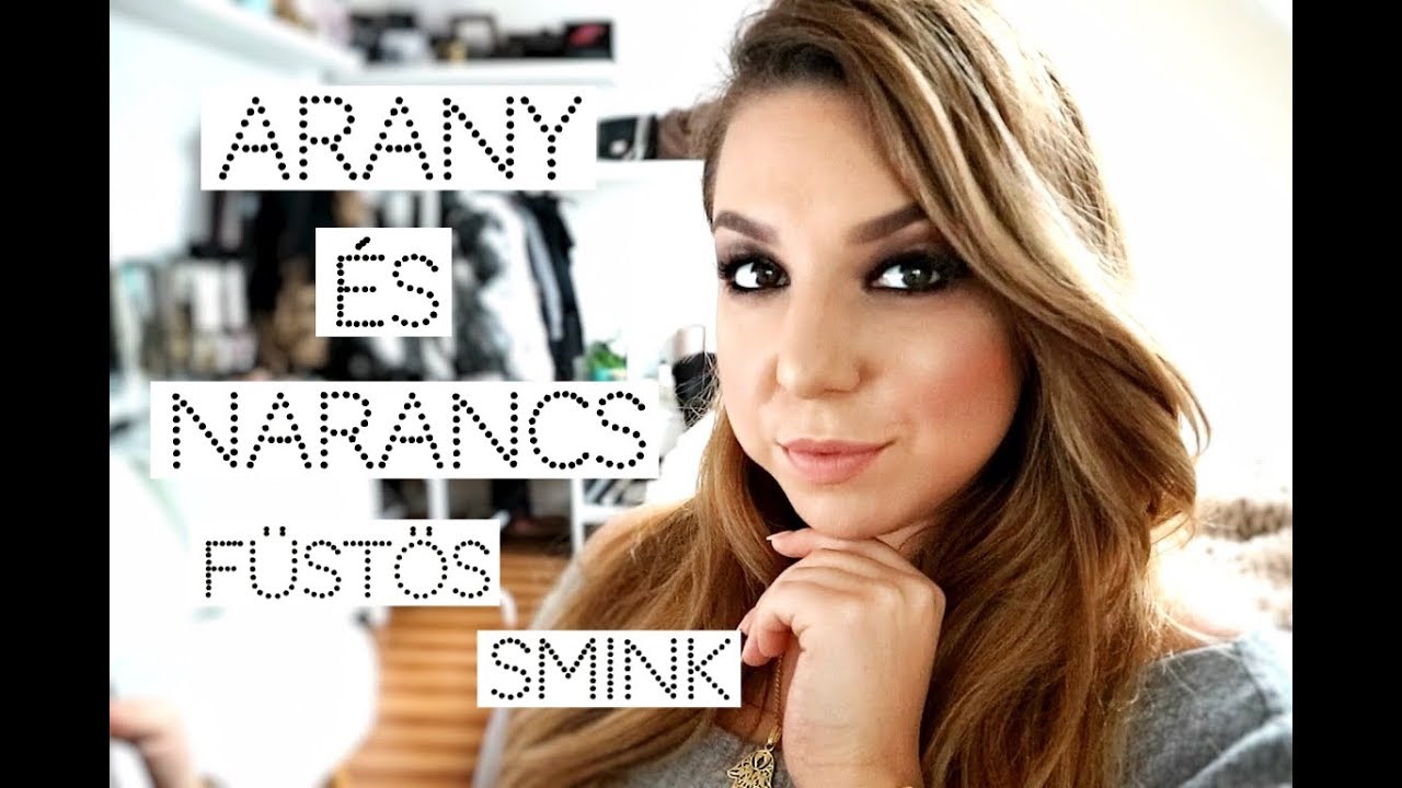 Arany és narancs füstös smink 2018 / Brush / @biankastyle