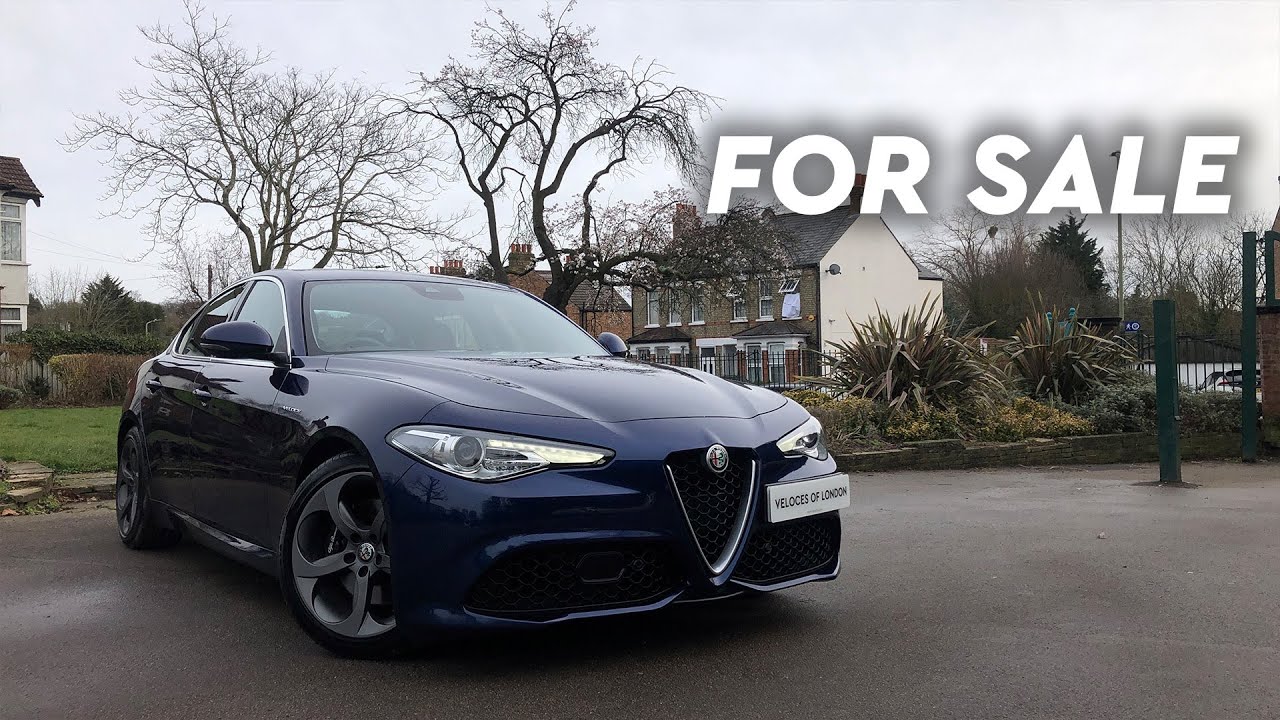 MONTECARLO BLUE ALFA ROMEO GIULIA VELOCE WITH TAN LEATHER INTERIOR FOR SALE