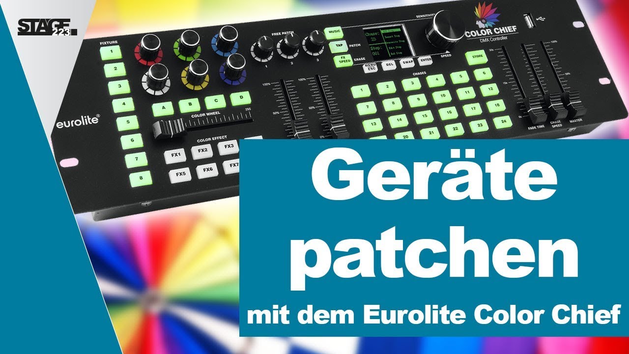Wie patche ich Geräte mit dem Eurolite Color Chief? | stage.college