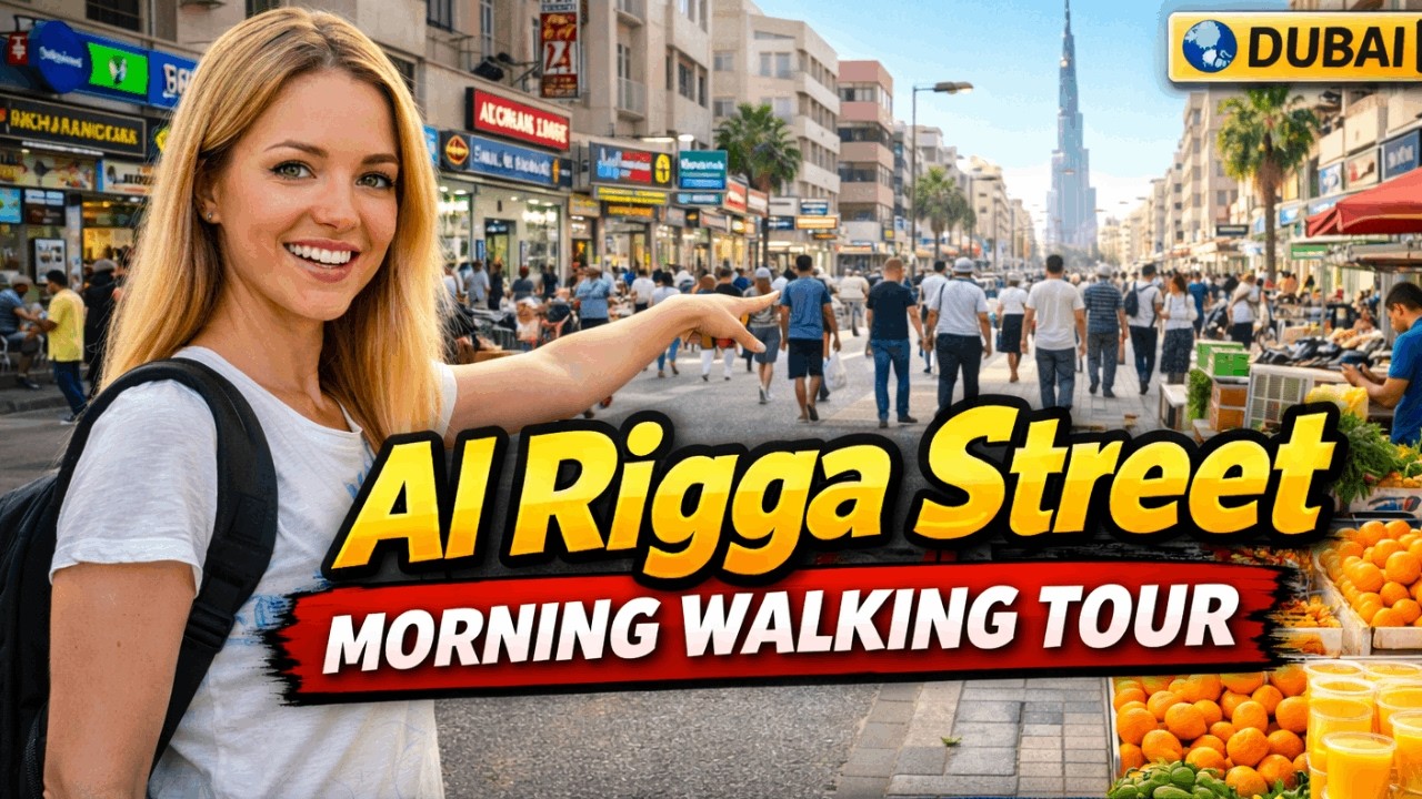 Al Rigga Street Walk at 8AM | Dubai Weekday Vibes from Union Metro Station