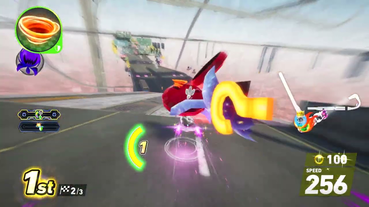 Sonic Racing CrossWorlds - Блейз (гонщица с искусственным интеллектом) в Радужном саду.