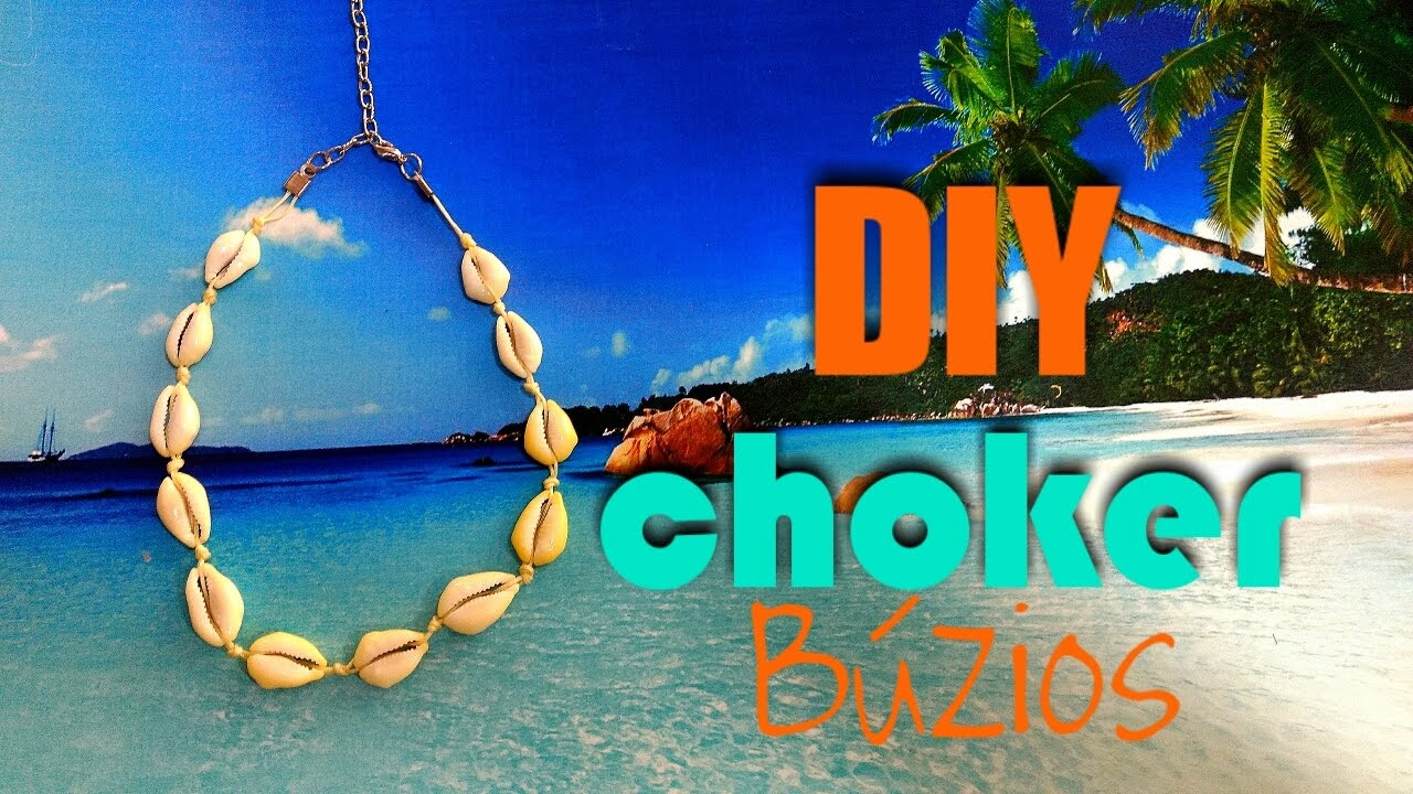 DIY Choker de Búzios regulável