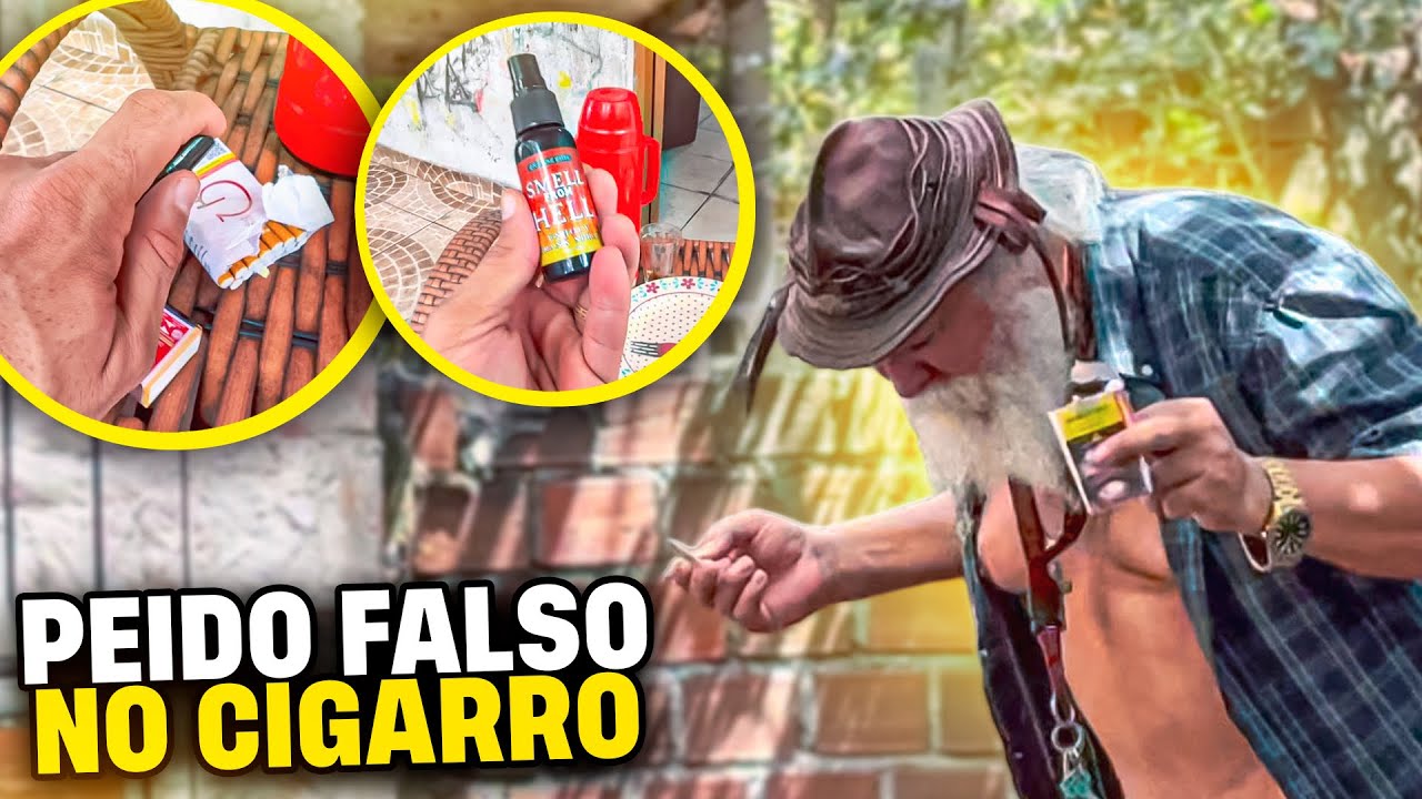 COLOCANDO O PEIDO FALSO NO CIGARRO DO VOVÔ | MANETIKIN 