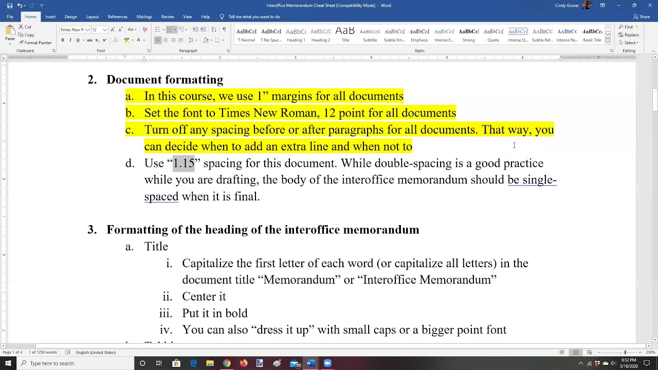 Interoffice Memorandum Lecture 1 LGLA 2333 5 18 2020