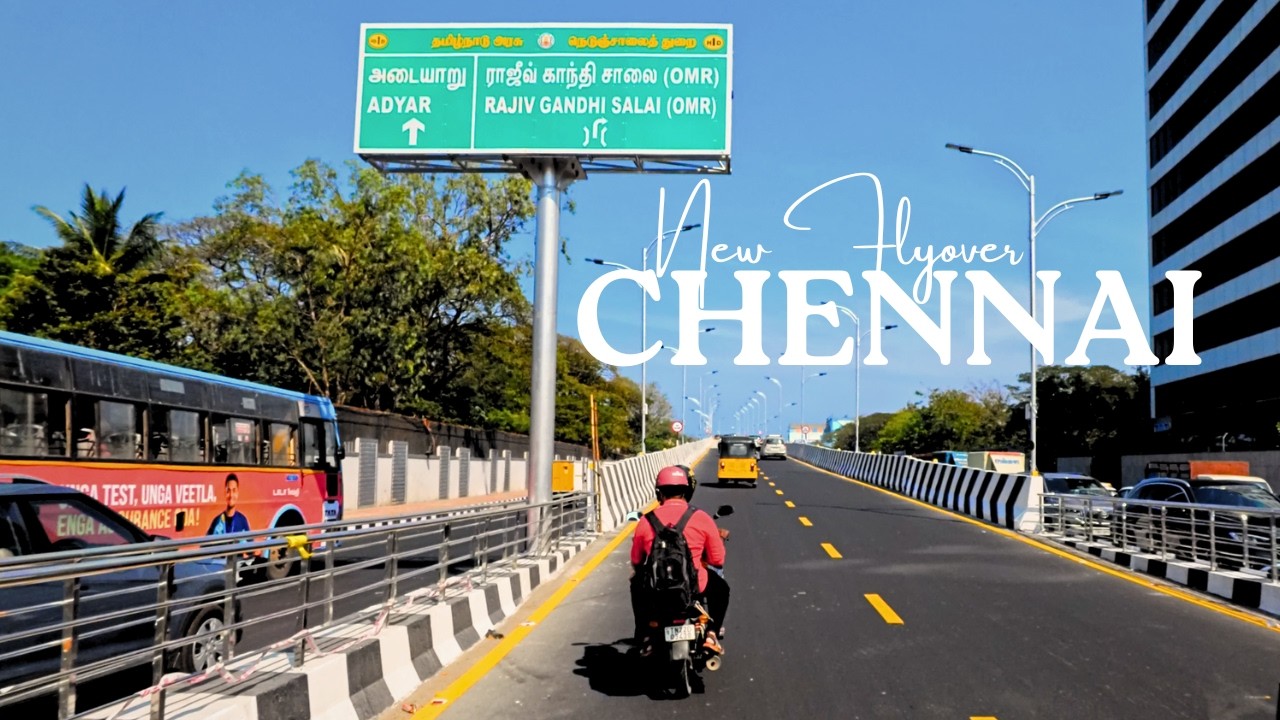 Chennai New Flyover at Madhya Kailash | Real City Drive [4K]