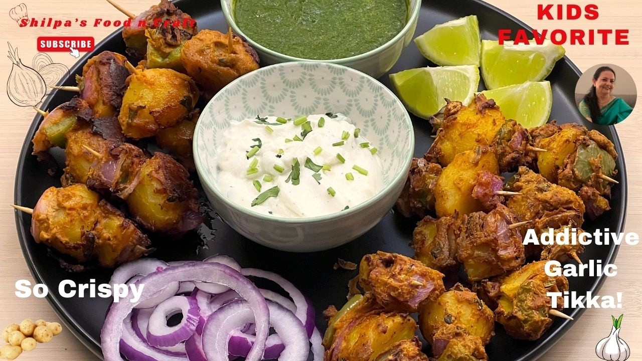 Potato Snacks Recipe | Crispy Potato with Creamy Garlic Dip