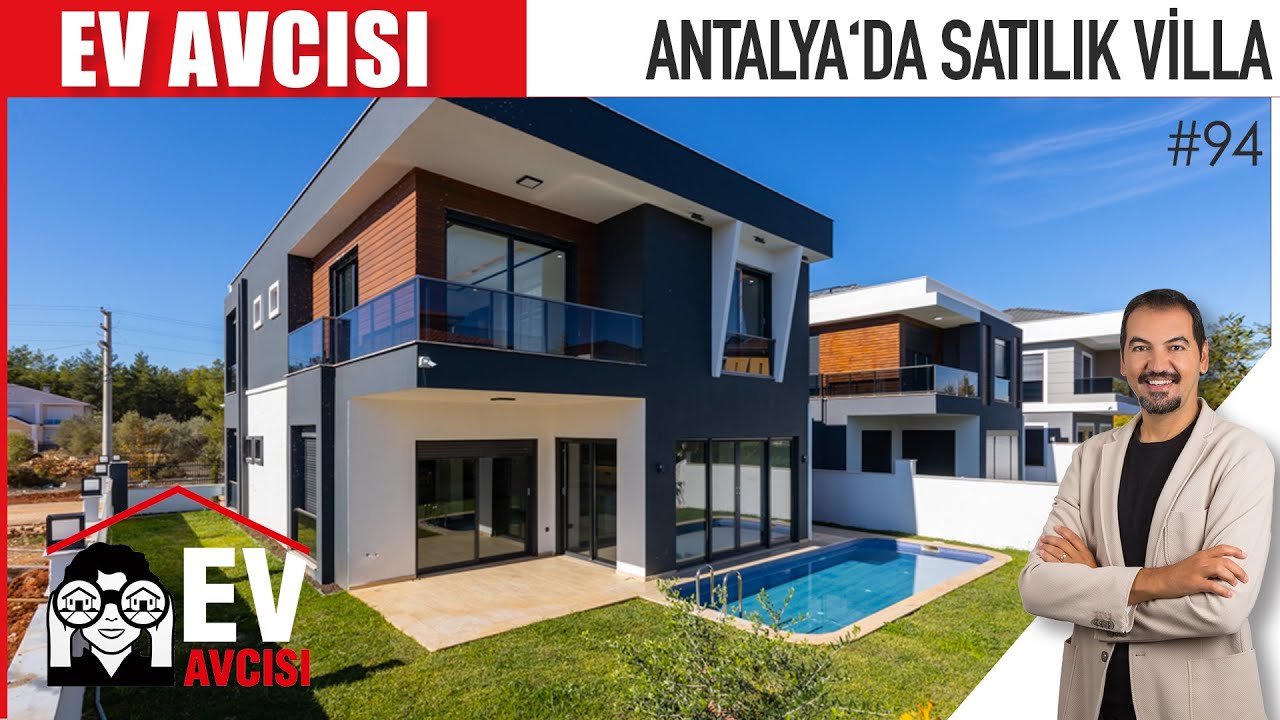 Antalya'da Tek Müstakil, Havuzlu Lüks Villa | Antalya Satılık Villa #94(SATILDI)