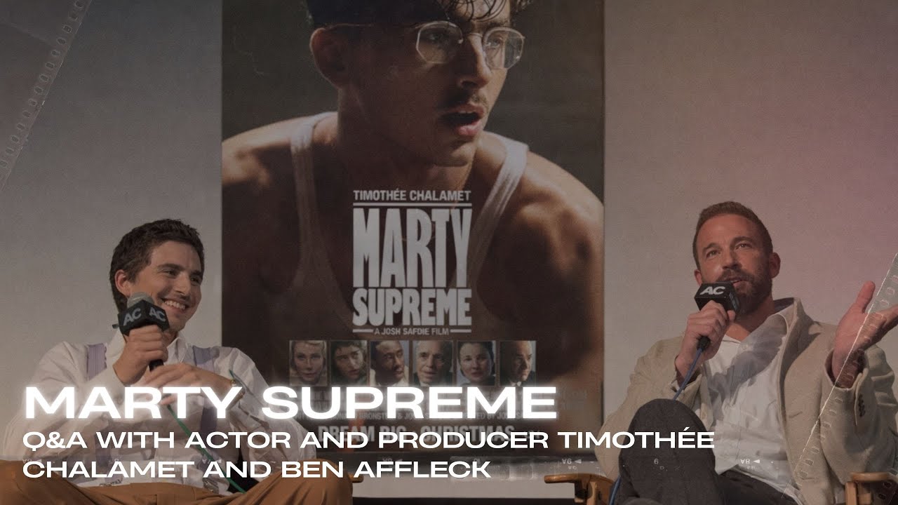 Marty Supreme Q&A with actor and producer Timothée Chalamet moderated by Ben Affleck