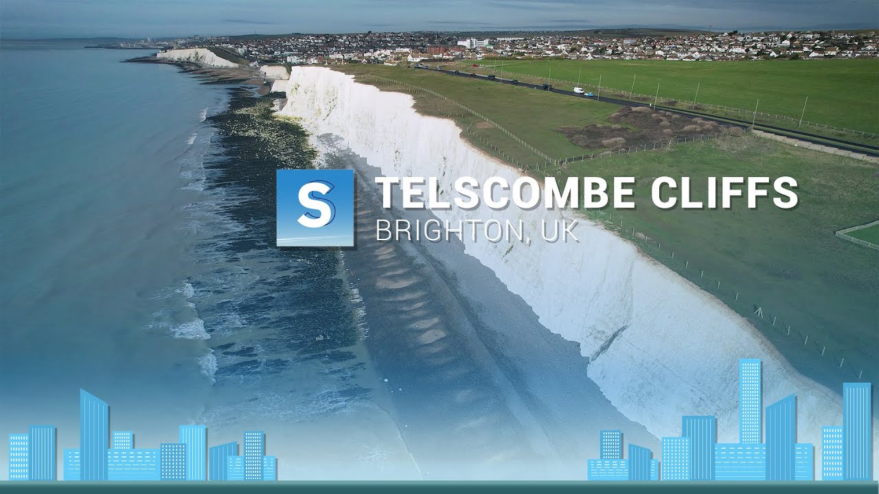 Brighton: Telscombe Cliffs Part 2,  Aerial 4K Drone View