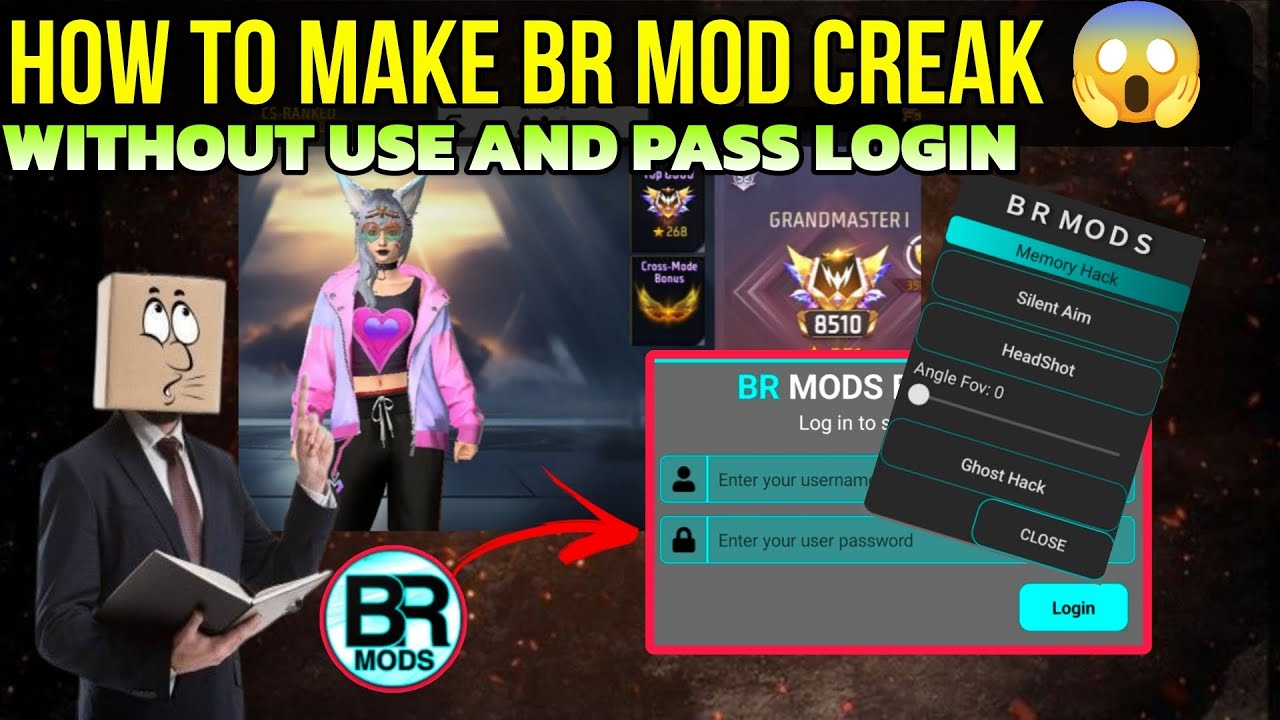  BR MOD CREAK ANTIBAN MAIN ID SAFE😱 FF HACK || FF FFMAX HACK DEVELOPER XIT NOKIYA 🤯🤯