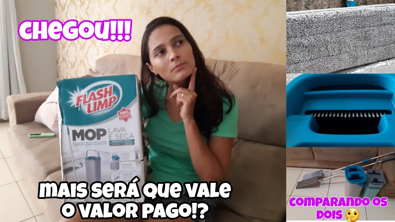 MOP LAVA E SECA 7740 FLASH LIMP, PREMEIRAS IMPRESSÕES,  TESTANDO E COMPARANDO COM O OUTRO