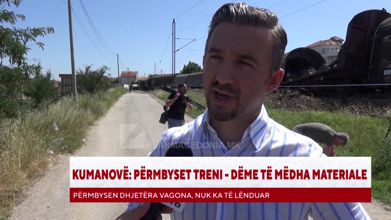 KUMANOVË: PËRMBYSET TRENI - DËME TË MËDHA MATERIALE