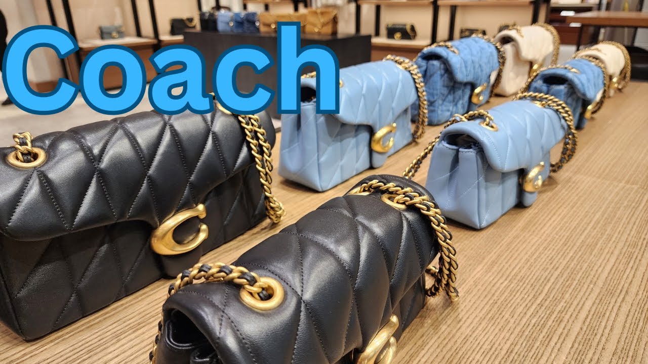 COACH TABBY TABBY 26 SHOULDER BAGS WITH  PILLOW QUILTING / GOLD AND SILVER CHAIN- SHOP WITH ME...
