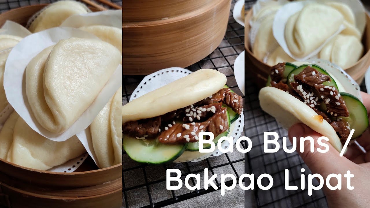 Dengan isian daging Bao Buns / Bakpao Lipat || Resep Bakpaonya Recommended