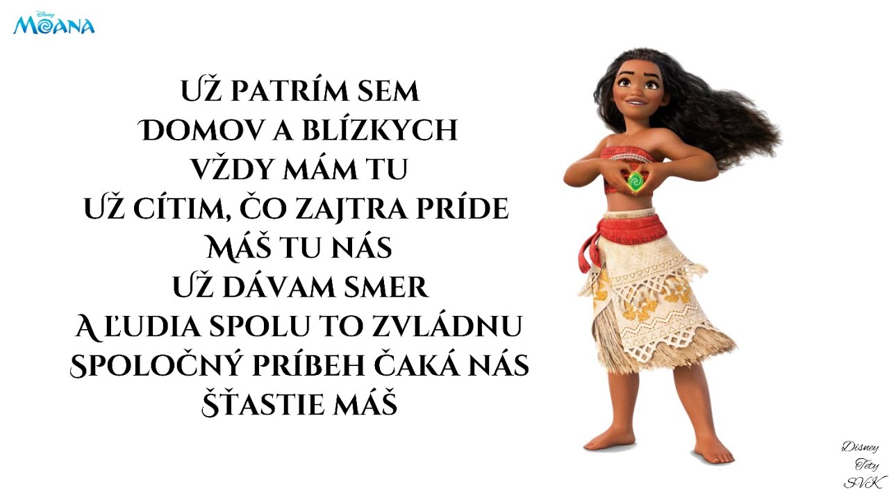 Šťastie máš- text (Odvážna Vaiana)