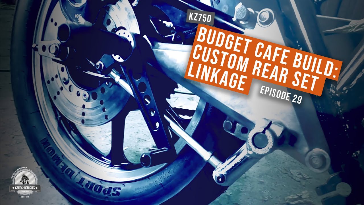Budget Cafe Build E29: Fabricating custom rear set linkage